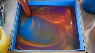 ITP Swirl Rainbow Cold Process Soap Making  🌈 | Heat Transfer Method
