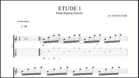 String Skipping Exercise: ETUDE 1