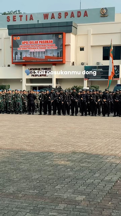 Apel gelar pasukan satgas pam vvip pelantikan Presiden #polisimiliter #paspampres #yonwalprotneg