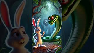 THE STORY OF CLEVER RABBIT AND GIANT PYTHON 🐍 #shorts #ai #rabbit