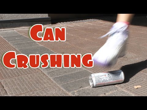 A can in the street #crushing #asmr