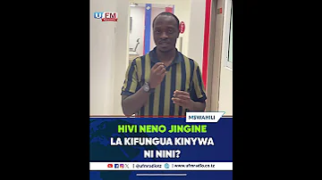 HIVI NI NENO JINGINE LA KIFUNGUA KINYWA MSIKILIZE MSWAHILI 