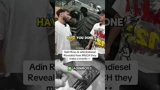 ADIN ROSS & WHISTLINDEISEL reveal how much they MAKE a MONTH 😳💰 #adinross #whistlindiesel