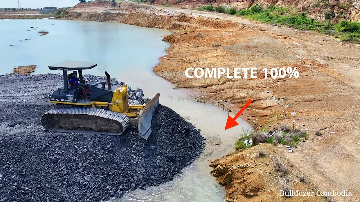 Incredible 100% Completed Of The Project Make Roads On The Deep Water By Bulldozer Kumat'su D61PX