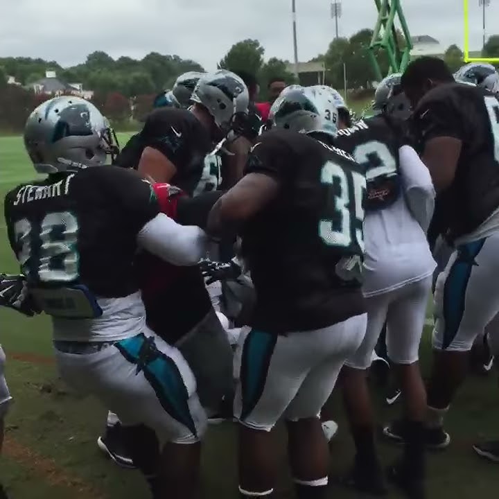 Training Camp Fights - CAM NEWTON VS JOSH NORMAN