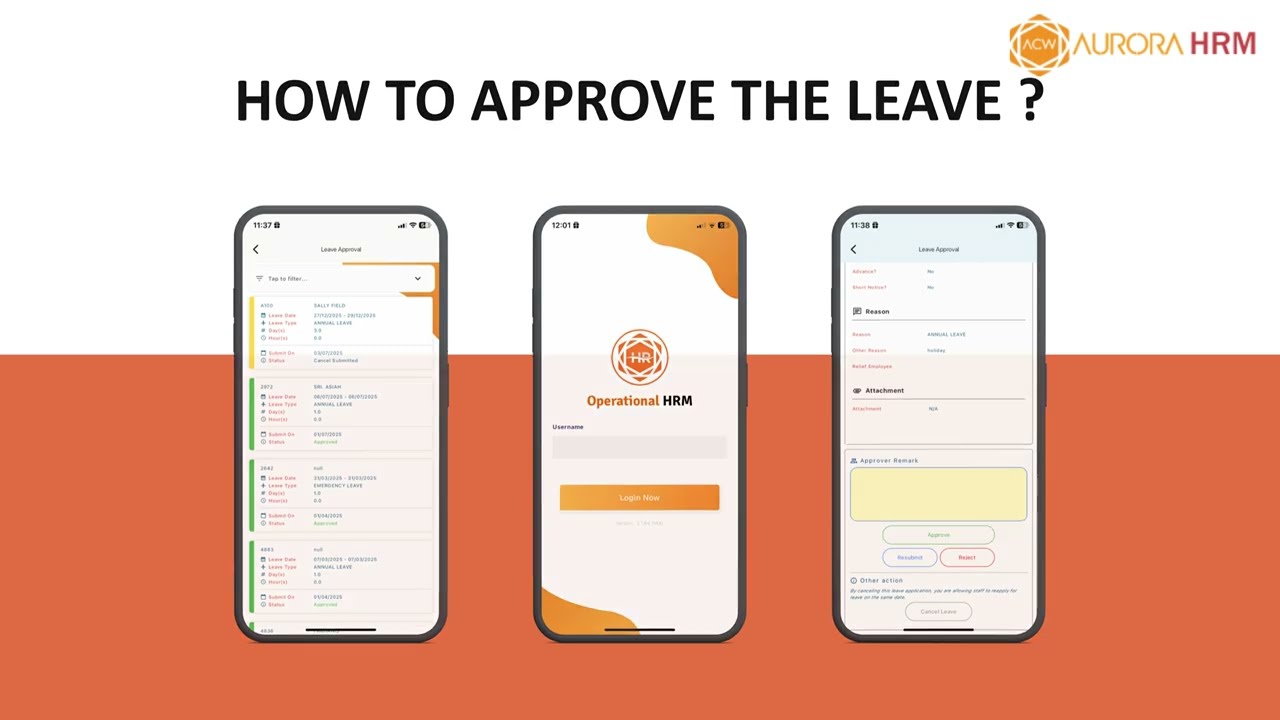 AuroraHRM Tutorial: How to Approve Leave Application | Supervisor & Approver Guide