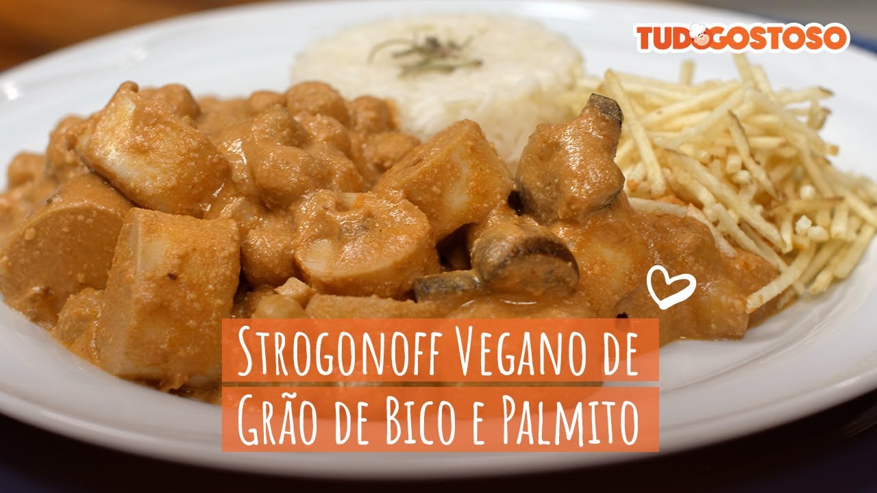 Strogonoff Vegano de Grão-de-Bico e Palmito | Receitas TudoGostoso