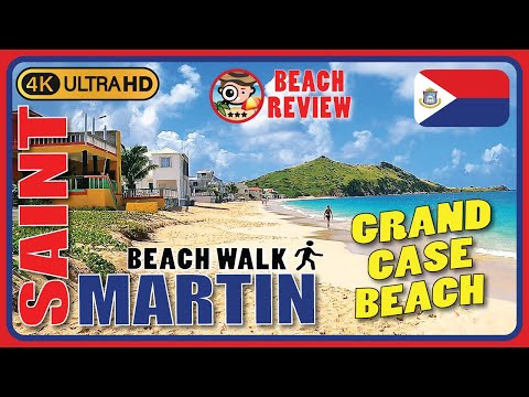 Grand Case Beach Saint Martin 🇸🇽 (Laid-back🏖️on👉French side) 4k Walking Tour / Beach Walk & Review