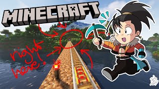 【Minecraft】 punching a hole through a mountain