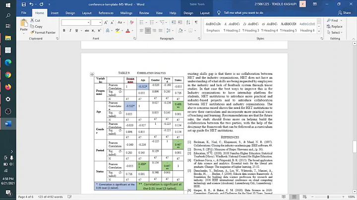 Extending table from single column to two columns on a Two column document in Word