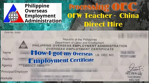 POEA requirements for direct hire|| OEC for OFW|| How I processed my OEC bound to China