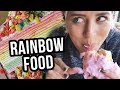 Trying the Insta Famous COTTON CANDY BURRITO?! (Lunchy Break)