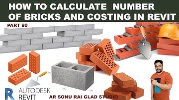 How to Calculate number of bricks and Costing in Revit  (Part 90)
