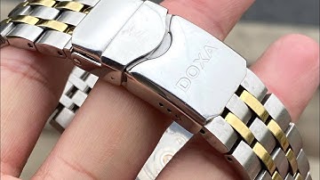 [ Tiểu Rô Lếck Thuỵ Sĩ ] Doxa D135TWH Demi cọc kim cương 2 lịch hoàn hảo mới 99,9% - 0774.15.2345