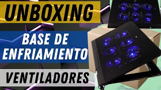 UNBOXIG Base De ❄ENFRIAMIENTO Laptops de Hasta 17 Pulgadas |  Ventiladores Con LED AzulPacifiko