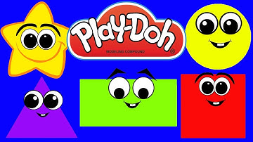 Learn Shapes with Play Doh! SQUARE CIRCLE TRIANGLE RECTANGLE Playdough!