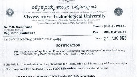 VTU UPDATE TODAY 22nd August 2023