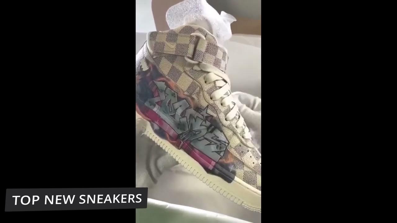 Louis Vuitton x Nike Air Force 1 Mid “Graffiti” 2022 - Top New Snekers