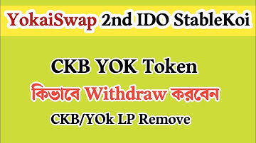 How to Withdraw Ckb & Yok Token কিভাবে উইথড্র করবেন দেখেন | Stake করে প্রফিট নিন | Payment proof