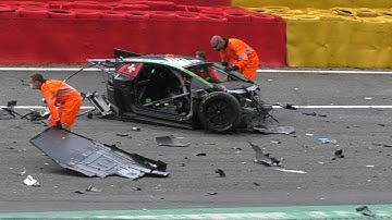 24H Spa 2021 - HUGE CRASH - Spa-Francorchamps Eau Rouge/Raidillon