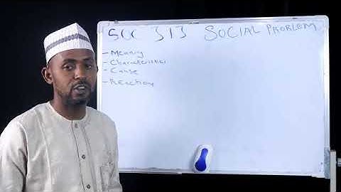 SOC 313 Introduction to Social Problems