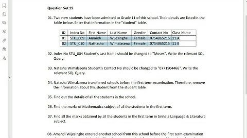 Database Task19|Use query statement|1st year | java institute|D Fernando |@dtecknow