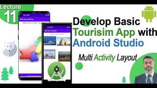 How to Create a Tourist App in  Android Studio | Android Activity | OnClick Listener in Java | L-11A