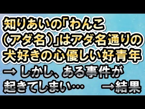 【スカッとする話】知りあいの「わんこ（アダ名）」はアダ名通りの犬好きの心優しい好青年 → しかし、ある事件が起きてしまい…　　　→結果ｗｗ【スカッと便り】
