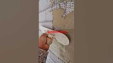 parging diamond metal lath with Portland cement. #stone #work  #construction #buildingmaterial #diy