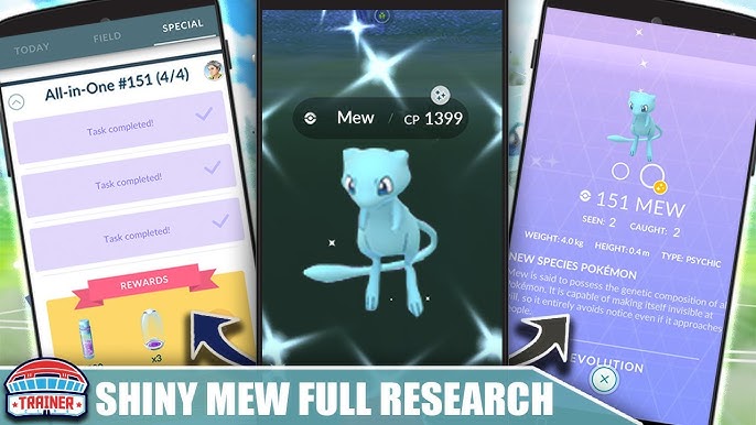 Pokémon Go Shiny Mew, 'All-in-One #151' Masterwork Research guide