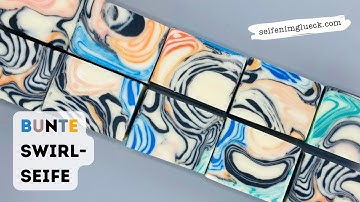 Bunte Swirlseife & Rezept damit der Seifenleim lange flüssig bleibt - Seifentutorial by Diane Schmid