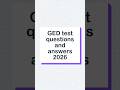 GED test questions and answers 2026 | Fix Weak Areas Fast #automobile