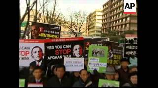 Protest against US President Barack Obama's visit