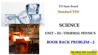 10th Standard Science Unit - III Thermal physics  Book Back Problem 2