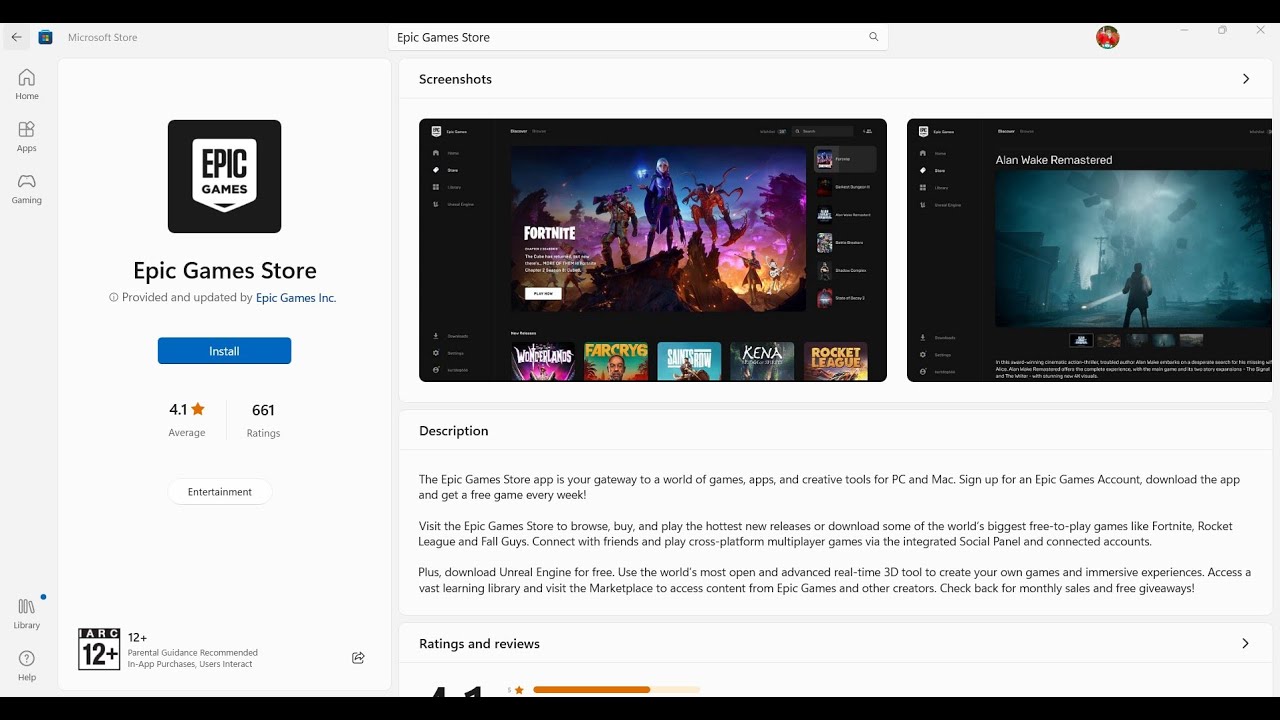 Fix Epic Games Store/Launcher Not Installing From Microsoft Store On  Windows 11/10 PC 