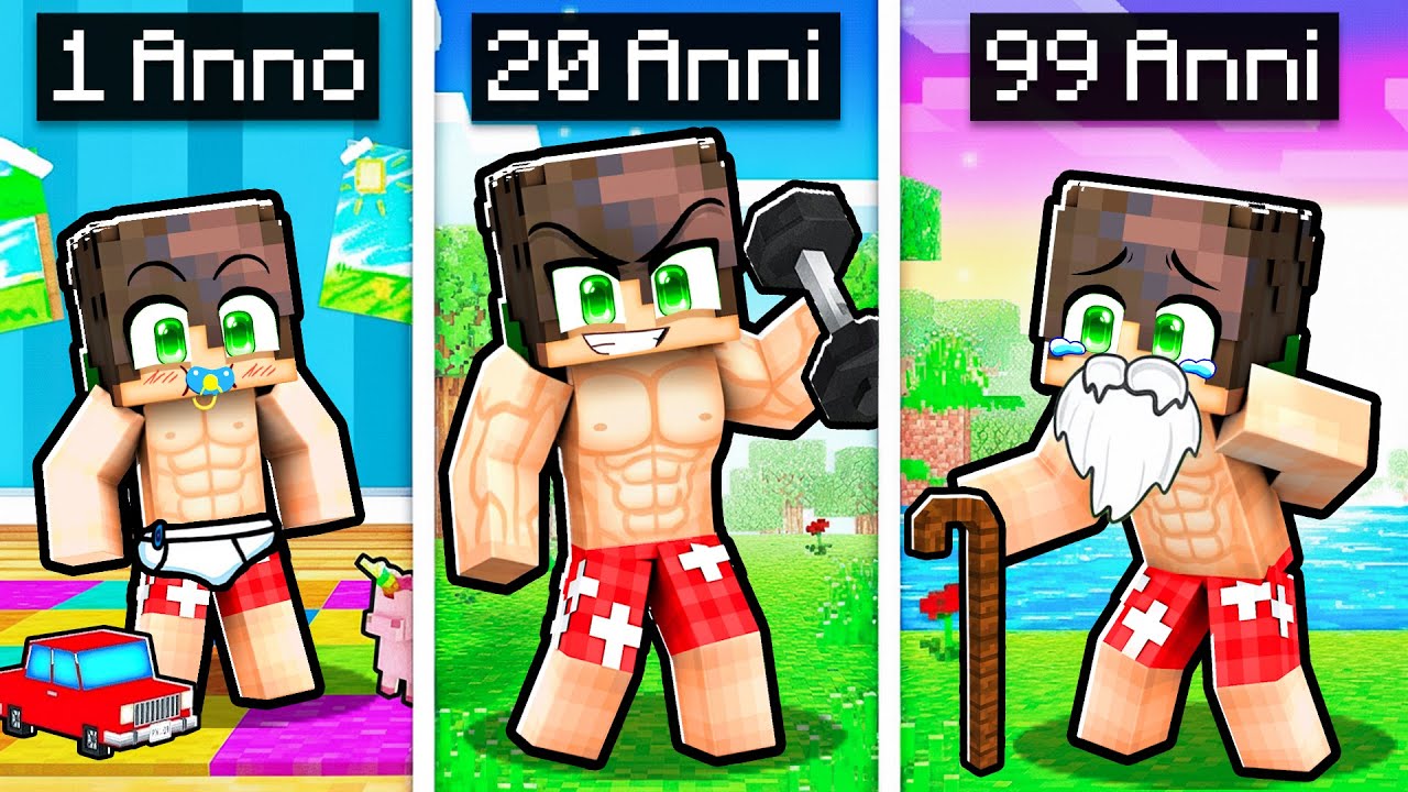 Dalla NASCITA alla MORTE dell'UOMO più FORTE in Minecraft