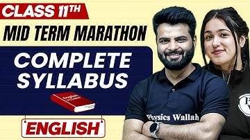 Complete CBSE ENGLISH - Class 11th | MID Term in One Shot | Marathon Series 🔥