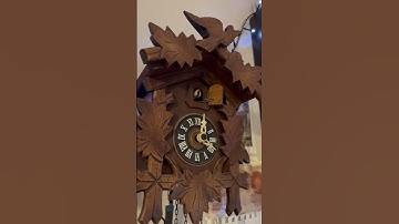 Very small twin weight striking cuckoo clock #antiqueclock #clock #cuckoo #cuckooclock #pendulum