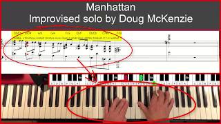 Manhattan - Jazz piano tutorial chords