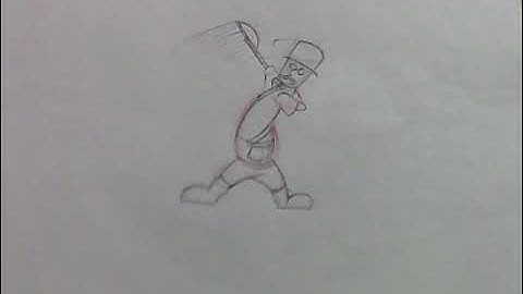 Tree chopping using an axe - Classic animation