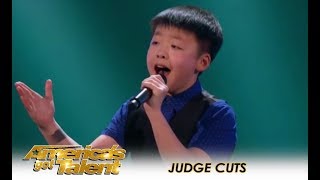 Jeffrey Li: Young and Shy Canadian Boy With SHOCKING Voice! | America's Got Talent 2018 Resimi