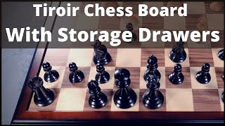 Walnut Maple Classical Tiroir Chess Board Storage