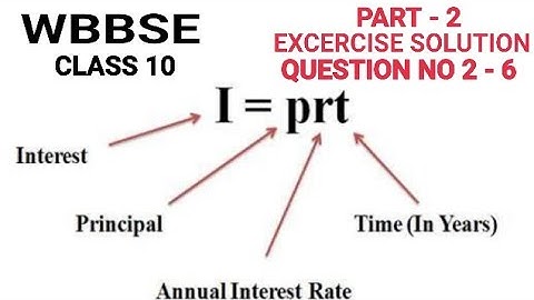 #2 madhyamik math class 10 chapter 2 Simple Interest in hindi Class 10 wbbse By Ramadan Tutorial
