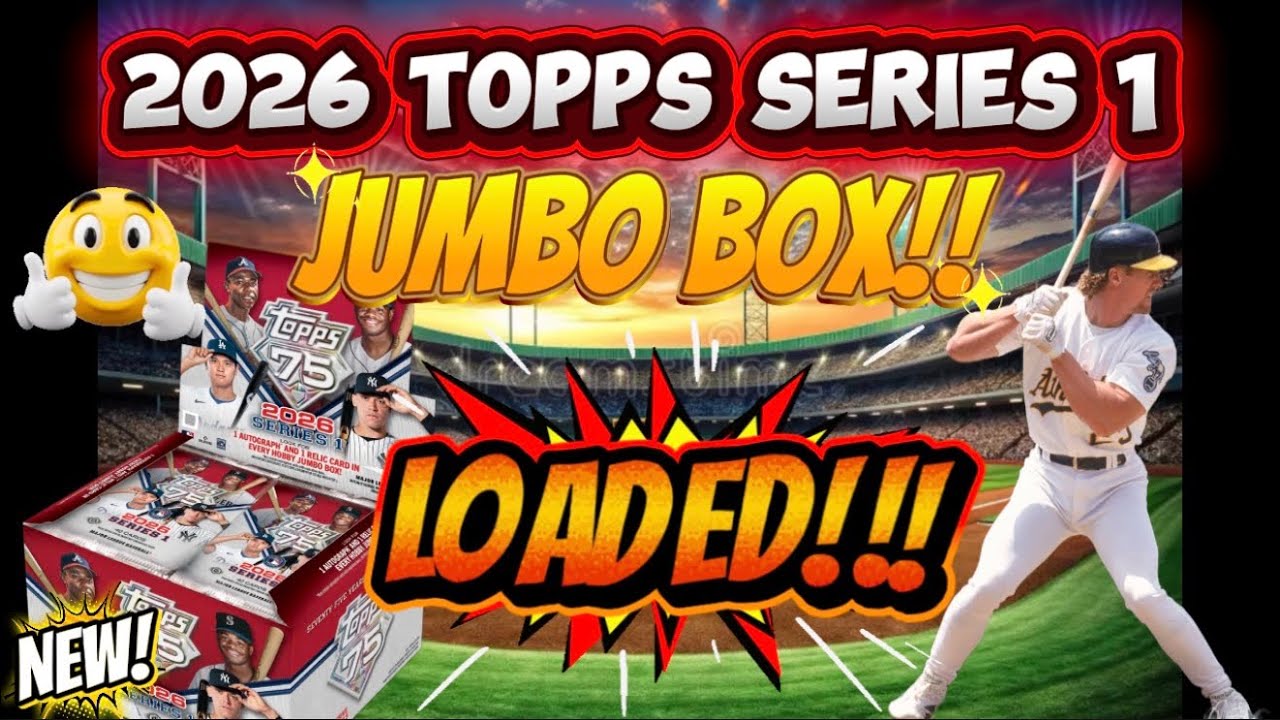 🚨NEW RELEASE!🚨2026 TOPPS SERIES 1 JUMBO BOX! 🔥INSANE COLOR HITS & A MASSIVE AUTO /75!🔥