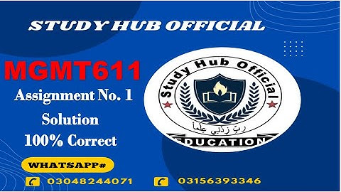 MGMT611 Assignment 1 Solution Fall 2022, MGMT611 Assignment 1 solution 2022, MGMT611 assig 1 fall22