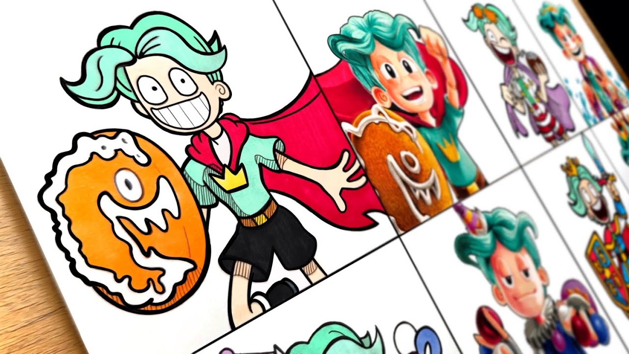Drawing Rory Redcape All Skins Cartoon Vs Original ( Poppy Playtime ...