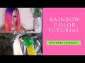 Rainbow color wig   beginner friendly