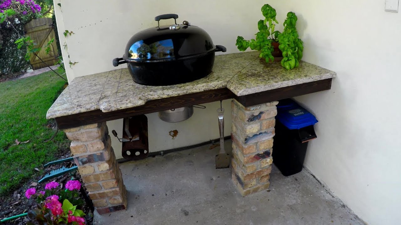 How To Build A Granite Grill Side Table Youtube