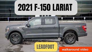 2021 Ford F-150 Lariat 502a Sport Leadfoot walkaround video 18k