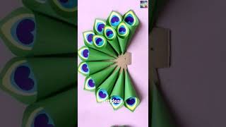 Peacock Paper Craft | #cardboard #homedecor  #shortvideo #short #video #diy #youtube #youtubeshorts